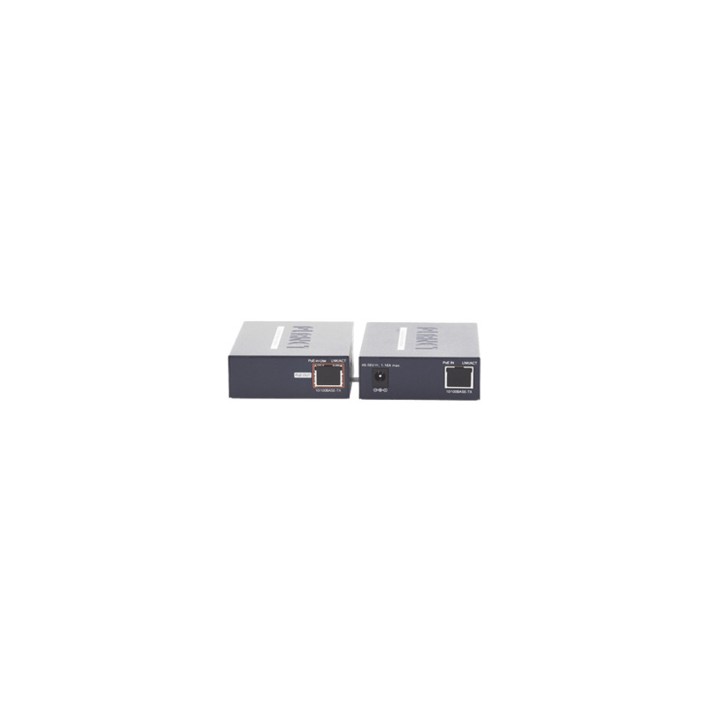 Kit Transmisor y Receptor PoE de Largo Alcance sobre Coaxial hasta 1km