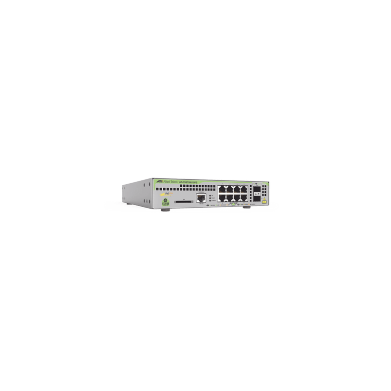Switch PoE Administrable CentreCOM GS970M, Capa 3 de 8 Puertos 10/100/