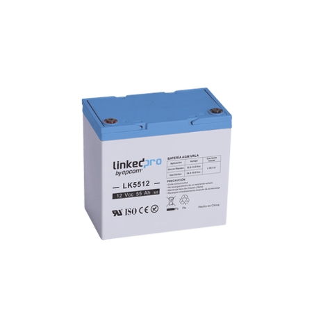 Batería 12 V / 55 Ah / UL / Tecnología AGM / Vida útil promedio de 5 a