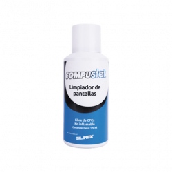 Limpiador de pantallas y cámaras, protector anti-estático en aerosol,