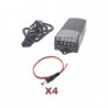 Kit con fuente EPCOM con salida de 12 Vcc a 5 Amper con 4 salidas / In