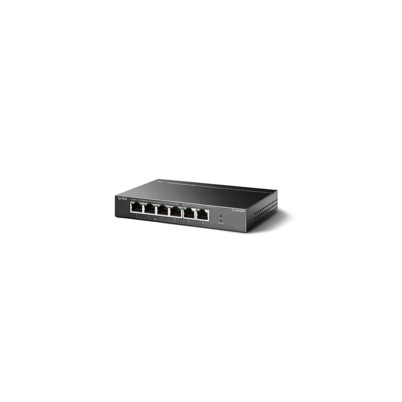 Switch PoE no Administrable de escritorio / 6 puertos 10/100 Mbps / 4