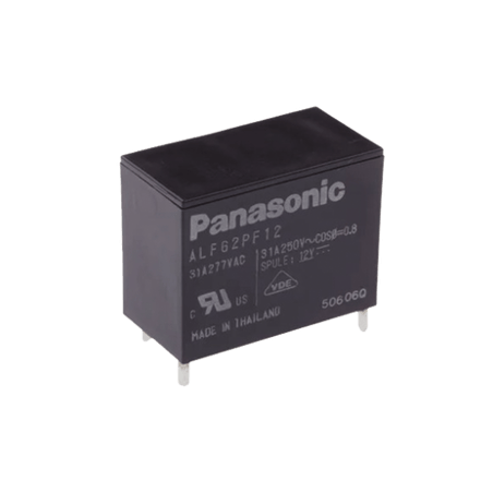 Relevador de 4 pines para tarjetas impresas Through-Hole de 12 Vcc, 31