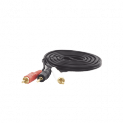 Convertidor 3.5mm Estéreo a 2 RCA Macho 1.83m  para Aplicaciones de Au
