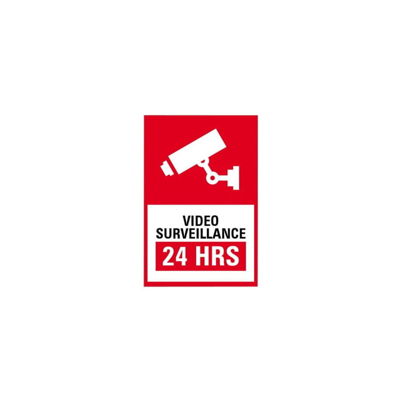 Letrero de Videovigilancia en Poliestireno (Inglés)