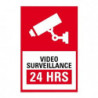 Letrero de Videovigilancia en Poliestireno (Inglés)