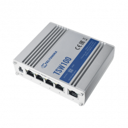 Switch Industrial No-Administrable 5 puertos Gigabit, PoE en 4 puertos