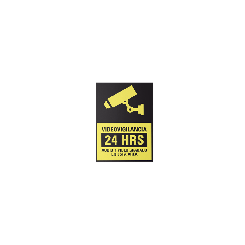 Letrero de Videovigilancia en Poliestireno / Paquete con 10