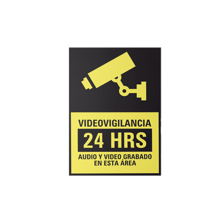 Letrero de Videovigilancia en Poliestireno / Paquete con 10