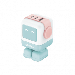Cargador RobotGaN de 65W Serie UNO  3 Puertos de Carga Rápida  2 USB-C