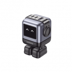 Cargador RobotGaN de 65W Serie UNO  3 Puertos de Carga Rápida  2 USB-C