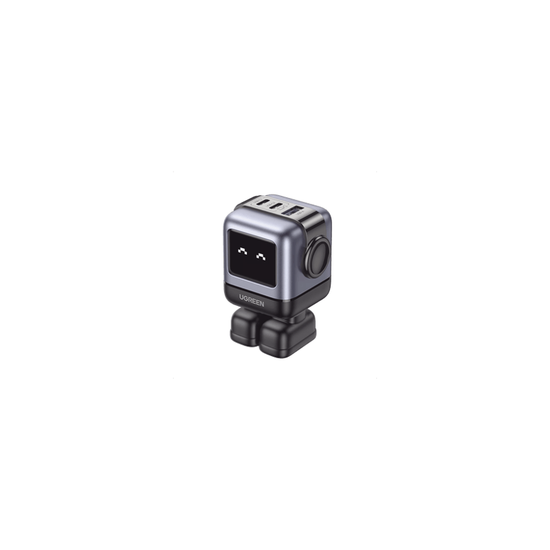 Cargador RobotGaN de 65W Serie UNO  3 Puertos de Carga Rápida  2 USB-C