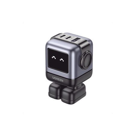 Cargador RobotGaN de 65W Serie UNO  3 Puertos de Carga Rápida  2 USB-C