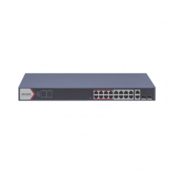 Switch PoE / Monitoreable / 16 puertos 10/100 Mbps PoE / 2 Puertos 100