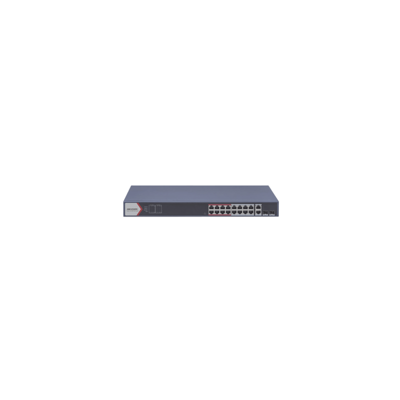 Switch PoE / Monitoreable / 16 puertos 10/100 Mbps PoE / 2 Puertos 100