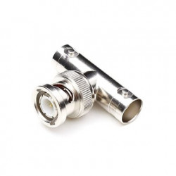 Adaptador en T para 75 Ohm de Conector BNC Macho a Doble BNC Hembra, N
