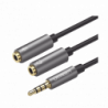 Cable Divisor en Y / De 3.5 mm Macho a Dos Salidas de 3.5 mm Hembra /