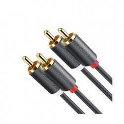 Cable de Audio 2 RCA Macho a 2 RCA Macho / 5 Metros / Color Negro / Al