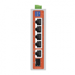 Switch Industrial / 4 Puertos 10/100 Mbps con PoE 802.3af/at / 2 Puert
