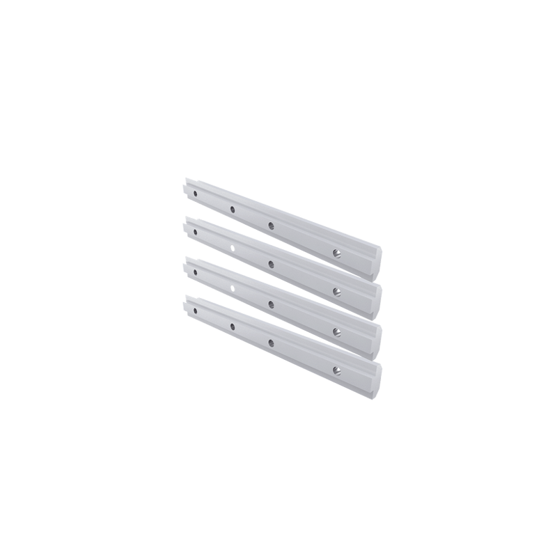 Barras de extensión de riel de aluminio
