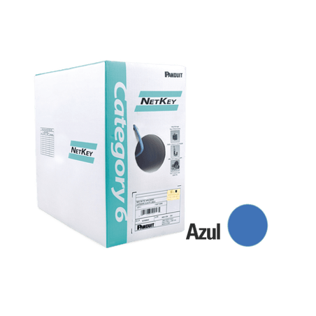 Bobina de Cable UTP 305 m. de Cobre, NetKey, Reelex, Azul, Categoría 6