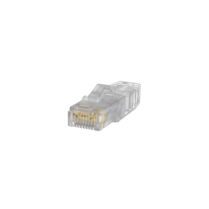 Plug RJ45 Cat6A, Para Cable UTP de Calibre 23-24 AWG, Chapado en Oro d
