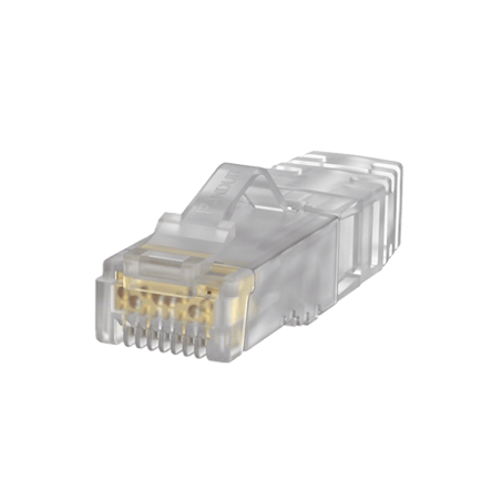 Plug RJ45 Cat6A, Para Cable UTP de Calibre 23-24 AWG, Chapado en Oro d