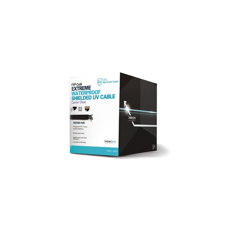 Bobina de cable de 305 Metros Cat6 CALIBRE 23 Exterior Blindado tipo F