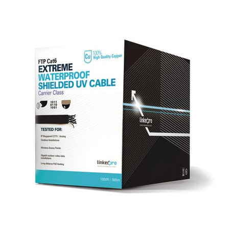 Bobina de cable de 305 Metros Cat6 CALIBRE 23 Exterior Blindado tipo F