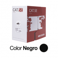 Bobina de Cable UTP 305 Mts / Cat 5E (24 AWG) / Color Negro / PE / Uso