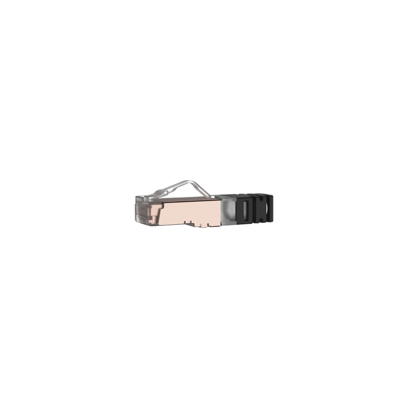 Plug RJ45 Cat6 Blindado, Para Cable Calibre 24-26 AWG, Chapado en Oro