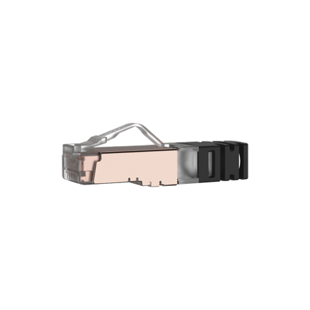 Plug RJ45 Cat6 Blindado, Para Cable Calibre 24-26 AWG, Chapado en Oro