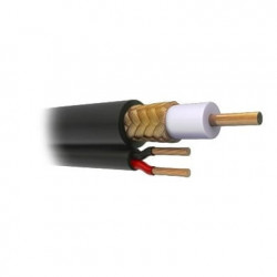 Bobina de 305 metros de Cable Coaxial RG59 Siamés, Malla de Cobre, HEC