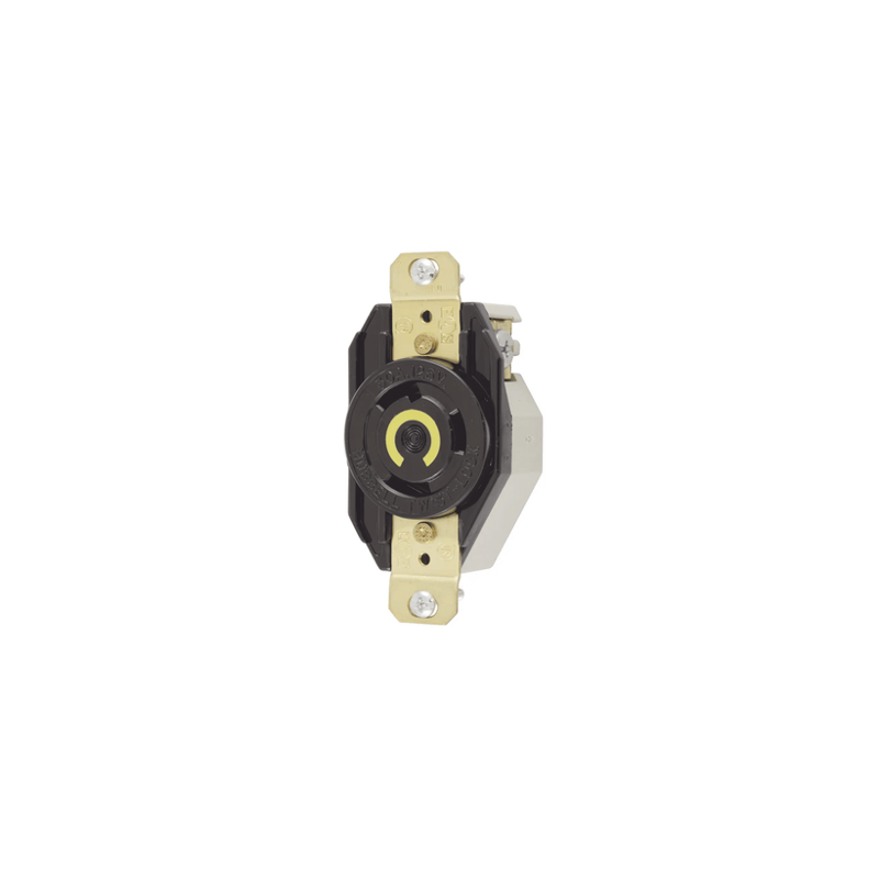 Receptáculo de Media Vuelta Industrial 30 A 125 V CA 2 Polos 3 Hilos (