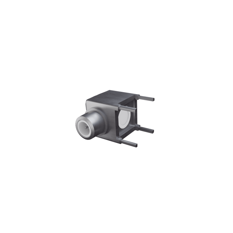 Conector SMB Hembra (PIN Macho)  en Ángulo Recto de Montaje para PCB,