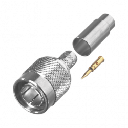Conector TNC Macho en 75 Ohm, de Anillo Plegable para Cable RG-59/U, A