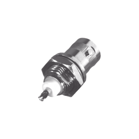 Conector BNC Hembra para Chasis, Montaje Frontal, Soldable, D-Plano, T