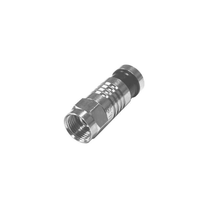 Conector F Macho Plegado Axial por Compresión para RG-59/U, Cuerpo en