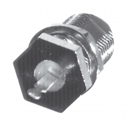 Conector F Hembra para Panel en Doble D-Plano, Borde Hexagonal, Termin
