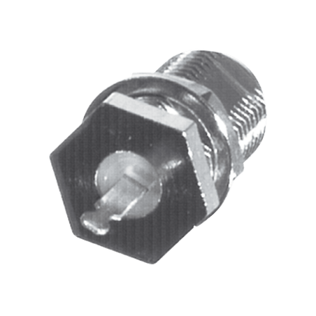 Conector F Hembra para Panel en Doble D-Plano, Borde Hexagonal, Termin