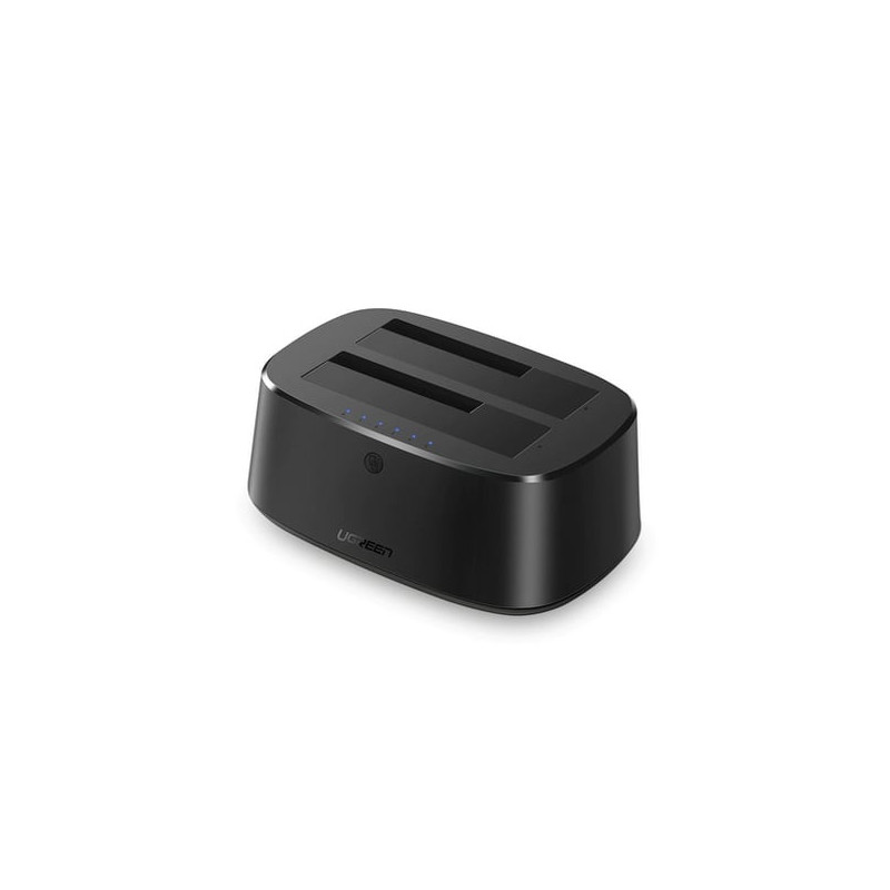 Base USB 3.0 para Disco Duro de Doble Bahía  Soporta Discos SATA de 2.