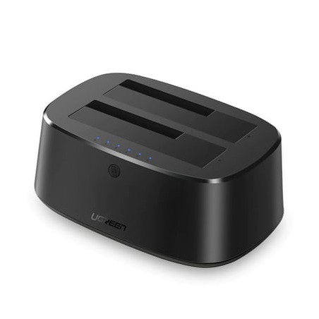 Base USB 3.0 para Disco Duro de Doble Bahía  Soporta Discos SATA de 2.