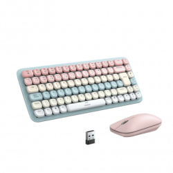 Paquete de Teclado y Mouse  85 teclas en Español  Bluetooth y 2.4GHz