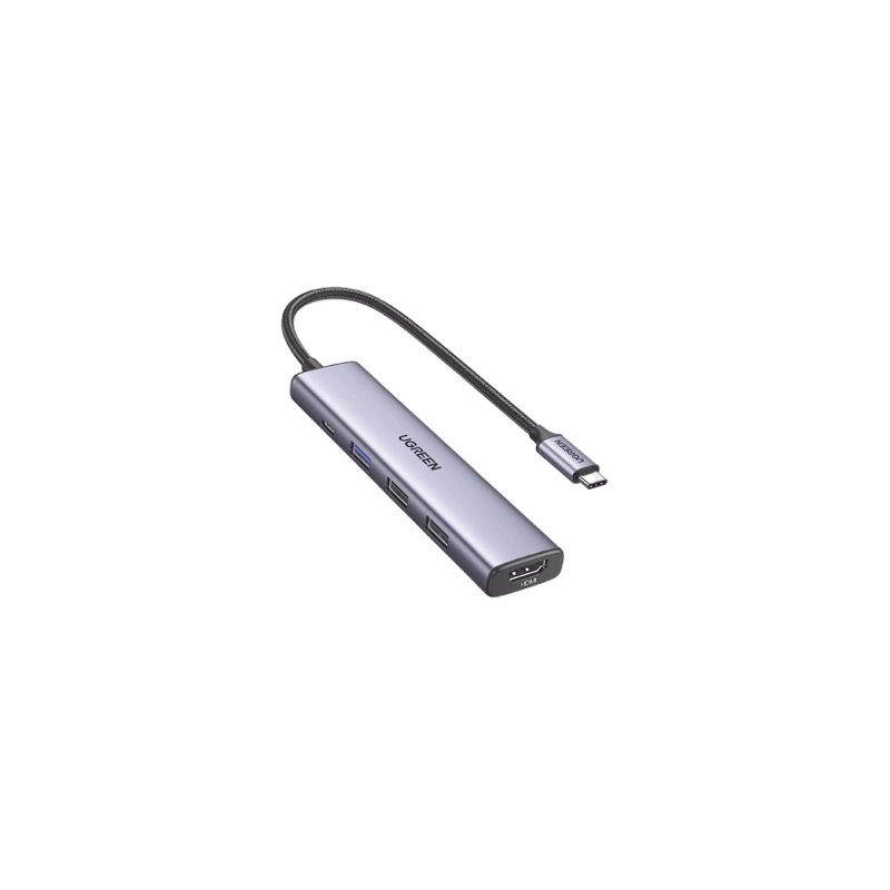 HUB USB-C (Docking Revodok) 5 en 1  1 USB-A 3.0 (5Gbps)  2 USB-A 2.0 (