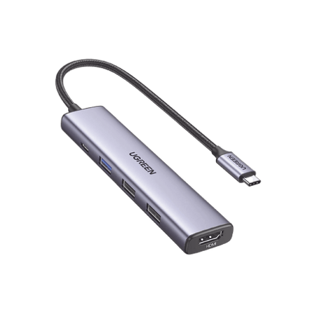 HUB USB-C (Docking Revodok) 5 en 1  1 USB-A 3.0 (5Gbps)  2 USB-A 2.0 (
