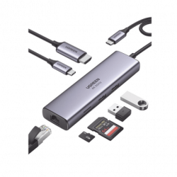 HUB USB-C (Docking Station) 7 en 1  2 USB-A 3.0 (5Gbps)  1 USB-C PD Ca