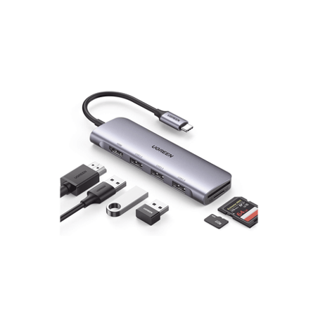 HUB USB-C (Docking Station) 6 en 1  HDMI 4K30Hz  3 Puertos USB 3.0  Le