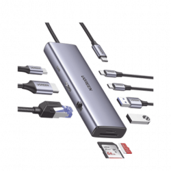 HUB USB-C (Docking Revodok) 9 en 1  2 USB-A 3.0 (5Gbps)  2 USB-C (5Gbp