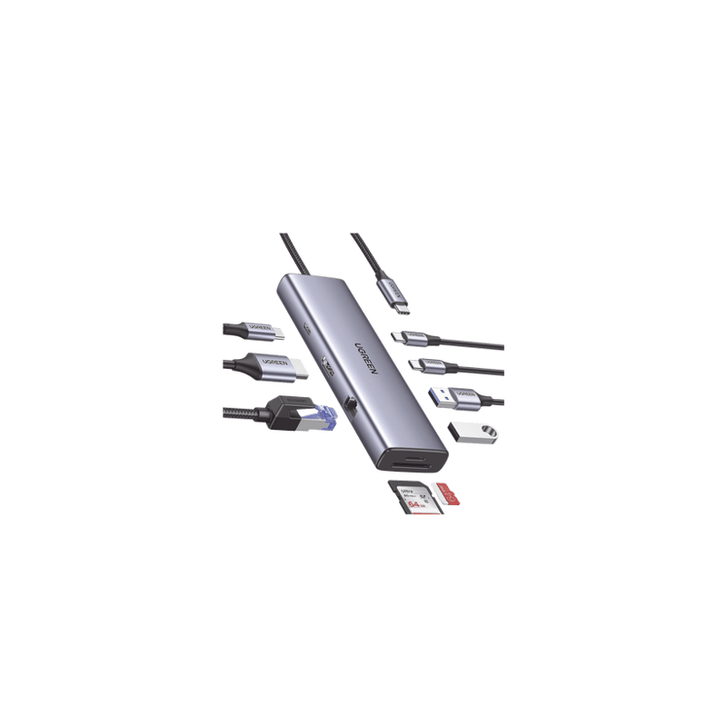HUB USB-C (Docking Revodok) 9 en 1  2 USB-A 3.0 (5Gbps)  2 USB-C (5Gbp