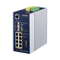Switch Industrial Administrable Capa 3 con  8 Puertos Gigabit PoE 802.